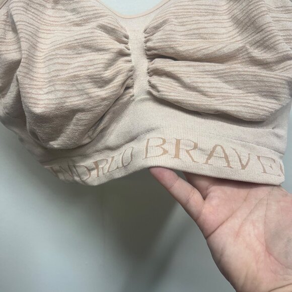 Kindred Bravely Nursing Bra Wireless Seamless Beige pink XL - Picture 5 of 9